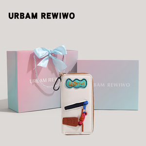 URBAM REWIWO官方正品韩版长款多卡位钱包可爱少女心小众设计卡包