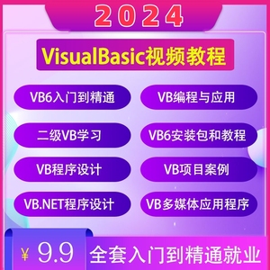 vb6.0软件视频教程Visual Basic从入门到精通教学自学编程序资料