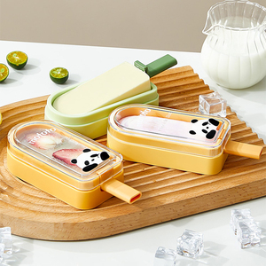 日本进口熊猫雪糕模具儿童食品级硅胶家用自制做冰棍冰淇淋制冰盒