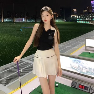 高尔夫女装春夏polo衫上衣显瘦golf网球服百褶短裙运动套装羽毛球
