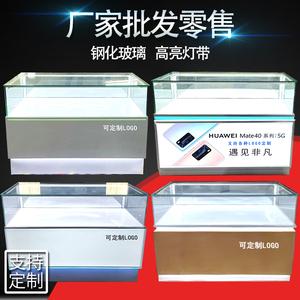 上海新款定制手机柜台手办展示柜架vivo柜台荣耀陈列钢化玻璃展柜