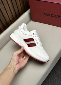 法国代购BALLY/巴利男鞋圆头红白拼接网布透气低帮板鞋休闲运动鞋