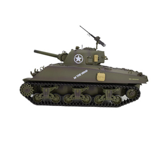 恒龙遥控坦克模型3898美国谢尔曼M4A3电动对战越野男孩玩具遥控车