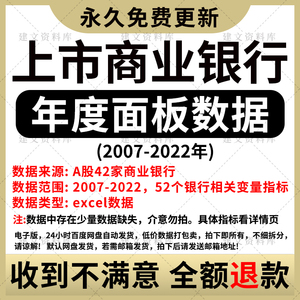 上市42家商业银行面板数据控制变量大全2022更新Excel