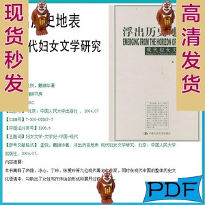 浮出历史地表 现代妇女文学研究 孟悦 戴锦华 妇女文学PDF电子版