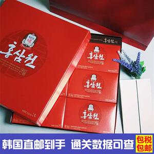 韩国直邮正官庄6年根高丽参红参人参液饮礼盒50ml*30包