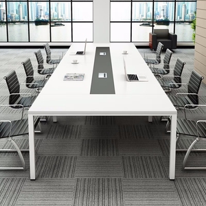 上海新款板式长方形办公会议桌简约现代办公家具小型会议洽谈桌子
