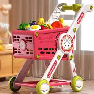 女孩大乐过家水果号宝宝儿童购物车玩具!切切小推车小孩男孩超市