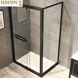HHSN/辉煌L型淋浴房|定制家用洗澡房间浴室隔断浴屏干湿分离移门