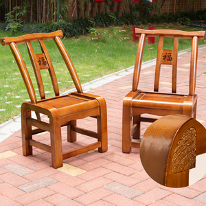 胡桃色仿古实木老式松木靠背椅子家用农家乐小椅子餐桌老人木椅