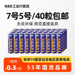 华虹电池五号七号官方正品5号7号遥控器玩具电视空调碳性干电池无汞环保1688行家选