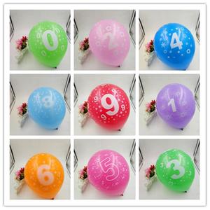 加厚大号儿童数字0-9乳胶气球批發免邮宝宝益智玩具可爱装饰汽球