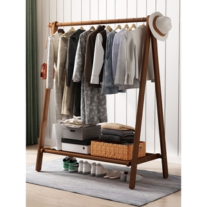 IKEA宜家正品实木挂衣架落地卧室家用木质衣服挂架置物架晾衣架简