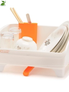 厨房加厚放碗架  塑料单层沥水滴水碗碟架碗筷收纳置物架子收纳篮