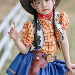 小女孩小男孩玩具总动员衣服胡迪cos卡通人物服装儿童六一表演服