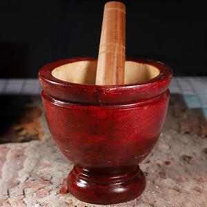 舂桶傣味舂鸡脚网红厨房神器泰国木臼对窝家用沙拉盅捣蒜器木瓜盅