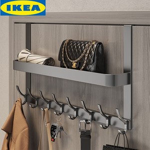 IKEA宜家门后双层挂衣架免打孔卧室门上挂钩门背式衣帽架门后收纳