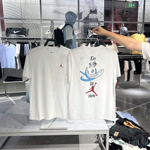 专柜正品air jordan男子透气休闲运动背标印花圆领短袖T恤 FB7469