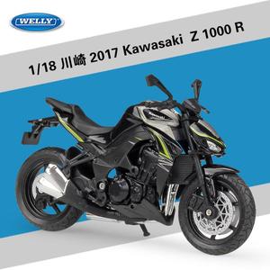 威利1：18川崎2017 Kawasaki Z1000R街车仿真合金摩托车模型