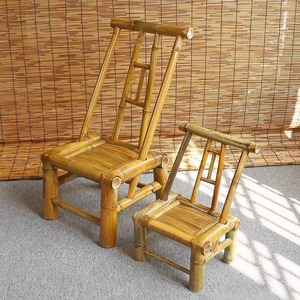 竹椅子靠背椅竹制家具手工椅子竹编户外休闲老式阳台凳子儿童座椅