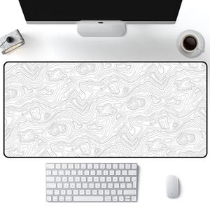 White Black Mouse mats Art Deskmat Desk Protector Pad on The