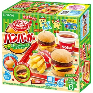 小玲玩具日本食玩 嘉娜宝厨房系列汉堡包薯条套餐DIY手工可食糖果