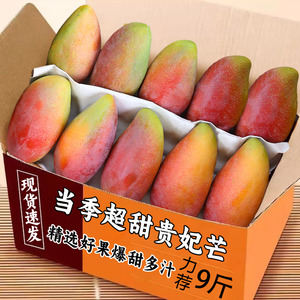 广西贵妃芒芒果新鲜9斤水果当季整箱树上熟红金玉青煌大辣椒台芒