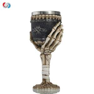 3D立体Mug 不锈钢高脚骷髅杯创意树脂骷髅头马克杯外贸新奇特新款