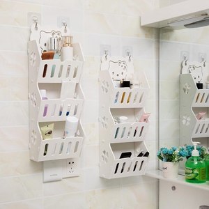 卫生间粘墙篮壁挂置物架架洗手间台上承重杂物收纳洗脸盆小型放置