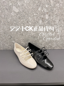 Charles&Keith2024春季新款小CK1-70900519蝴蝶结饰芭蕾舞鞋女鞋
