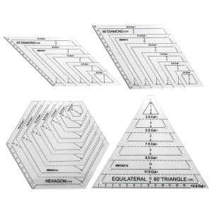 服装多边形拼布尺制版裁剪尺菱形尺 六边形尺手工制图尺缝份尺子