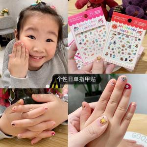 日单面包超人儿童指甲贴 韩版卡通环保指甲贴纸韩国儿童美甲贴纸