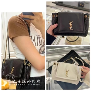 YSL/圣罗兰女包 mini nolita迷你洛丽塔黑金斜挎包单肩羊皮链条包