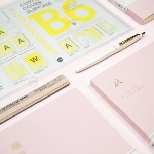 九口山新LD系列 粉色笔记本+BIC圆珠笔套装组合 读书工作手帐本