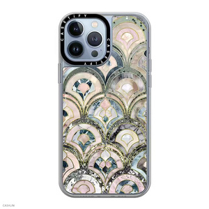 CASETi联名流沙大理石花纹新款适用于苹果15Promax手机壳iphone14艺术13pro个性保护套12液体粉ins风少女硬壳