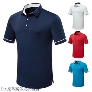 Tit家原单高尔夫服装男装短袖T恤夏季POLO衫golf速干运动上衣球衣