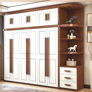 卡芬米中式全实木衣柜简约现代3456组装橡木大衣橱经济型组装卧室