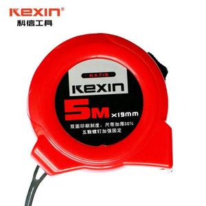 科信KEXIN耐用双面钢卷尺盒尺长卷尺不锈钢拉尺5M*19mmKX715