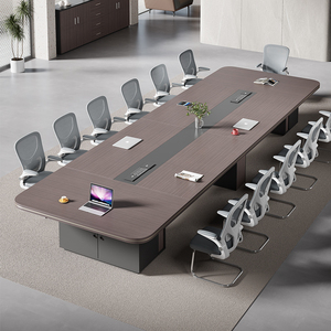 高档大型会议桌长桌简约现代办公室开会桌椅公司条形洽谈桌会议台