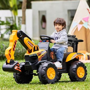 儿童电动挖掘机工程车超大挖土机可坐可骑男女宝宝玩具车挖机钩机