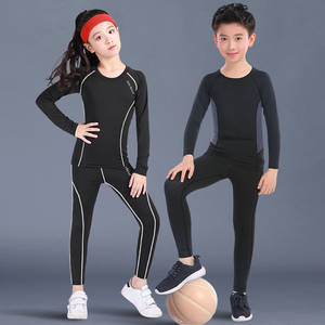 迪卡侬官方旗舰店儿童紧身衣训练服篮球打底运动套装速干女童秋季