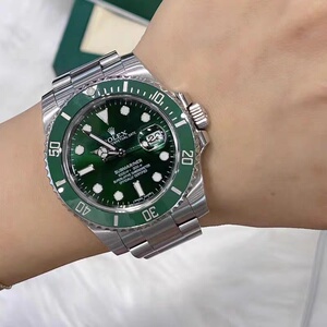 劳6060力士绿60水鬼手表116610绿盘自动机械表钢带防水潮流男女