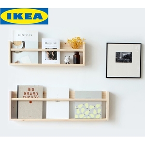 宜家IKEA墙上置物架幼儿园在墙面卧室儿童装饰组合壁挂式实木学生