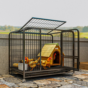 鸡窝子家用棚养鸡笼自动清粪鸡笼铁丝网超大鸭笼鸡舍室外兔笼双门