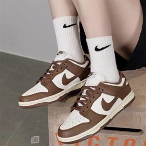 Nike耐克女鞋Dunk Low巧克力棕白低帮男鞋休闲潮流板鞋DD1503-124