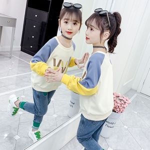 女童长袖T恤春秋装2024新款儿童洋气套头衫上衣韩版中大童潮卫衣