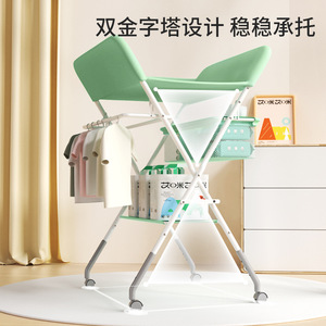 欧泊熊尿布台婴儿护理台新生儿换尿布台多功能可折叠便携式婴儿床