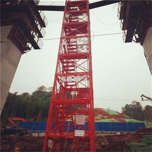 工地基坑安全梯笼路桥梁施工高墩建筑安全爬梯护笼柱防护网通道