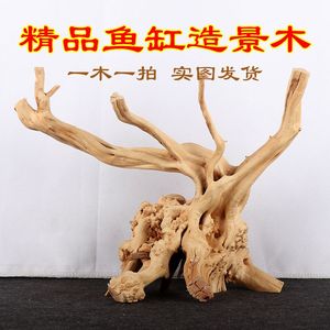 精品杜鹃根鱼缸装饰一物一拍造景木天然沉木免煮树形枝条造型成品