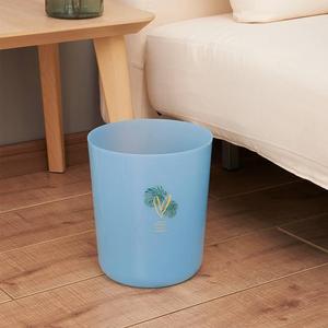 汇丰信佳日式半透明印花型塑料卫生桶垃圾桶客厅厨房果皮桶中大号